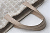 Authentic CHANEL New Travel Line Shoulder Tote Bag Nylon Leather Beige 1461E