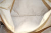 Authentic CHANEL New Travel Line Shoulder Tote Bag Nylon Leather Beige 1461E