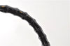 Authentic GUCCI Bamboo 2way Shoulder Hand Bag Nylon Leather 0021016 Black 1461G