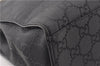 Authentic GUCCI Bamboo 2way Shoulder Hand Bag Nylon Leather 0021016 Black 1461G