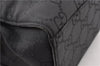 Authentic GUCCI Bamboo 2way Shoulder Hand Bag Nylon Leather 0021016 Black 1461G