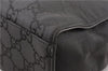 Authentic GUCCI Bamboo 2way Shoulder Hand Bag Nylon Leather 0021016 Black 1461G
