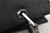 Authentic GUCCI Bamboo 2way Shoulder Hand Bag Nylon Leather 0021016 Black 1461G