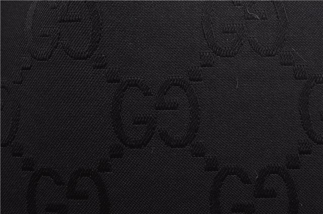 Authentic GUCCI Bamboo 2way Shoulder Hand Bag Nylon Leather 0021016 Black 1461G