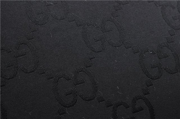 Authentic GUCCI Bamboo 2way Shoulder Hand Bag Nylon Leather 0021016 Black 1461G