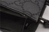Authentic GUCCI Bamboo 2way Shoulder Hand Bag Nylon Leather 0021016 Black 1461G