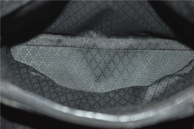 Authentic GUCCI Bamboo 2way Shoulder Hand Bag Nylon Leather 0021016 Black 1461G