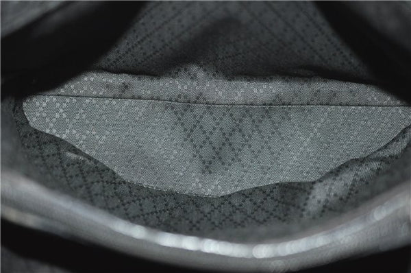 Authentic GUCCI Bamboo 2way Shoulder Hand Bag Nylon Leather 0021016 Black 1461G