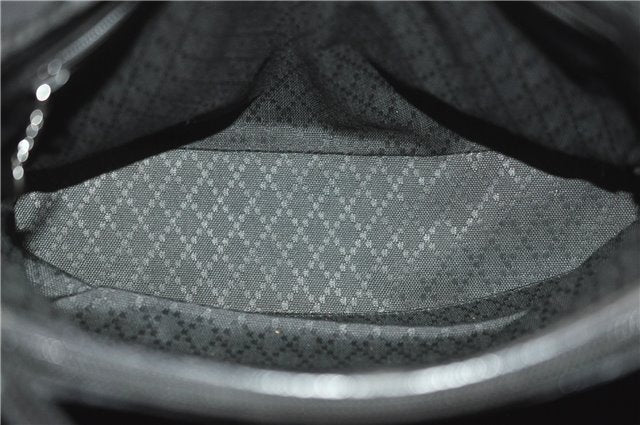 Authentic GUCCI Bamboo 2way Shoulder Hand Bag Nylon Leather 0021016 Black 1461G