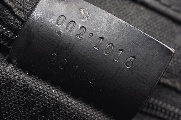 Authentic GUCCI Bamboo 2way Shoulder Hand Bag Nylon Leather 0021016 Black 1461G