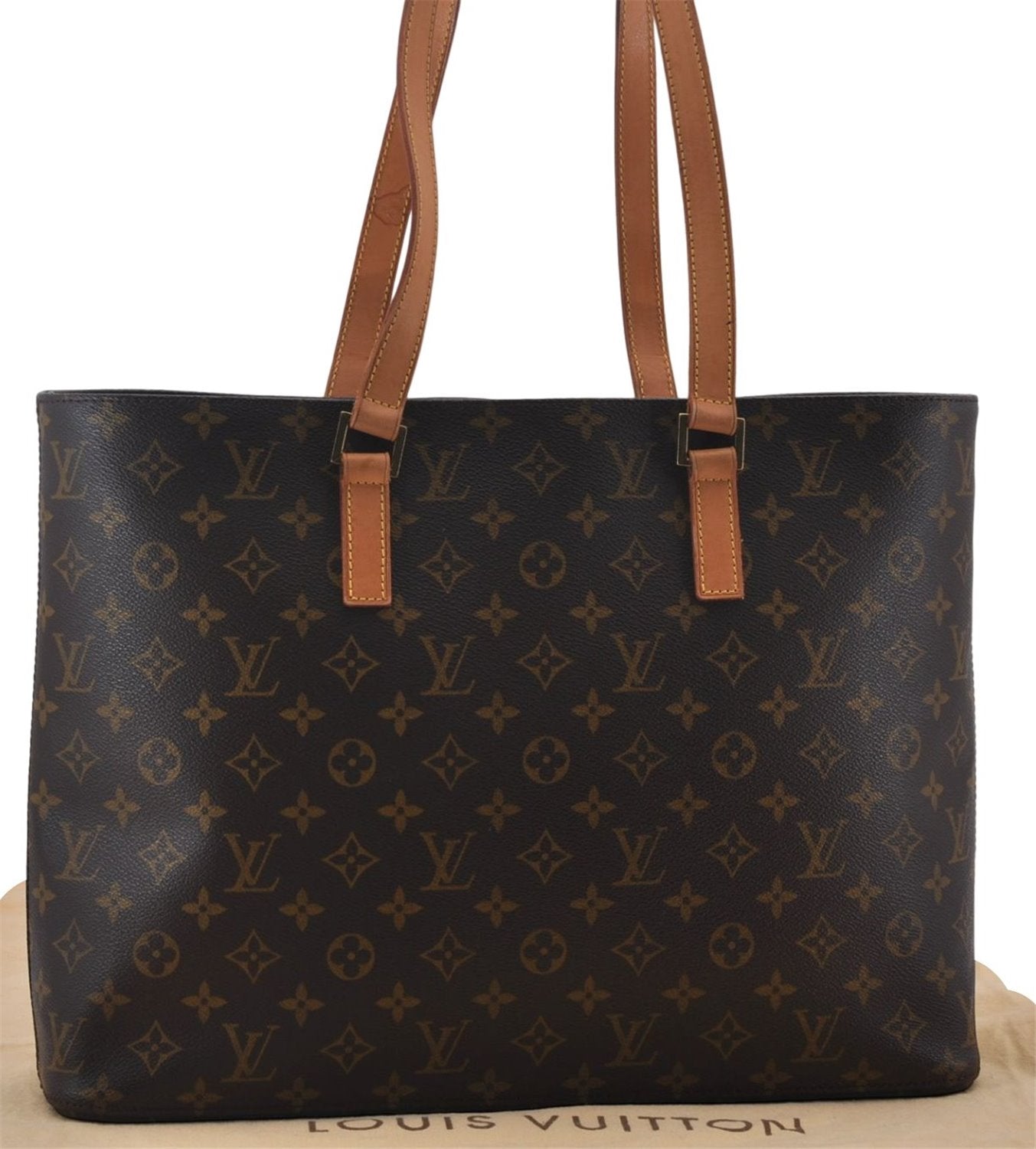 Authentic Louis Vuitton Monogram Luco Shoulder Tote Bag M51155 LV 1462E