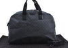Authentic GUCCI Vintage 2Way Travel Boston Bag GG PVC Leather 162800 Black 1462F