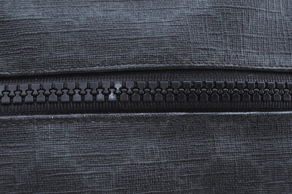 Authentic GUCCI Vintage 2Way Travel Boston Bag GG PVC Leather 162800 Black 1462F