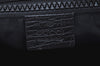 Authentic GUCCI Vintage 2Way Travel Boston Bag GG PVC Leather 162800 Black 1462F
