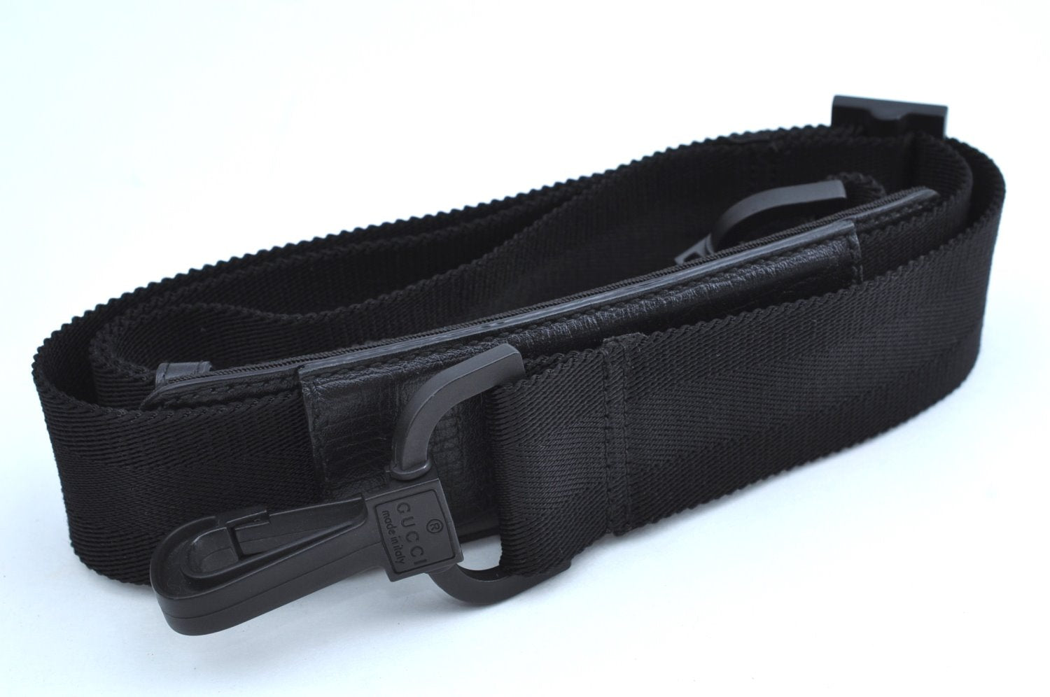 Authentic GUCCI Vintage 2Way Travel Boston Bag GG PVC Leather 162800 Black 1462F