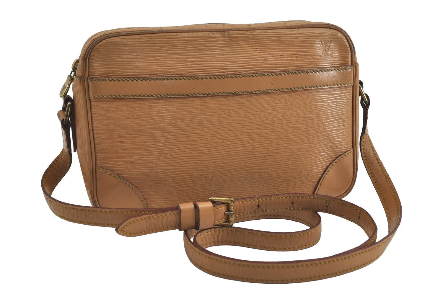 Authentic Louis Vuitton Epi Trocadero 24 Shoulder Cross Bag M52316 Beige 1462I