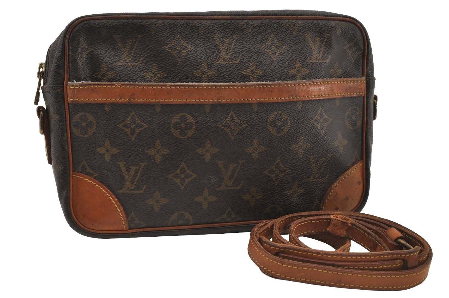 Authentic Louis Vuitton Monogram Trocadero 27 Shoulder Bag M51274 LV Junk 1463I