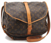 Authentic Louis Vuitton Monogram Saumur 35 Shoulder Cross Bag M42254 LV 1464F