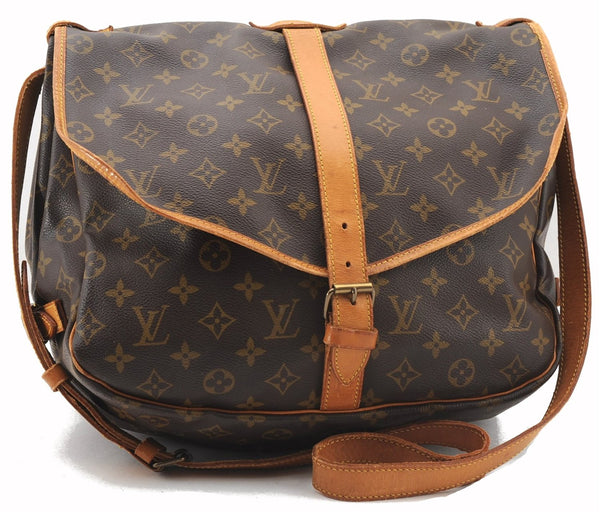 Authentic Louis Vuitton Monogram Saumur 35 Shoulder Cross Bag M42254 LV 1464F
