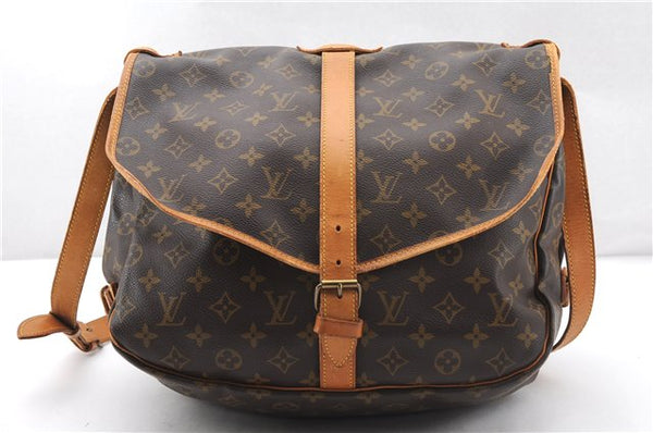 Authentic Louis Vuitton Monogram Saumur 35 Shoulder Cross Bag M42254 LV 1464F