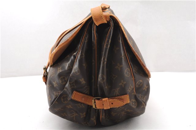 Authentic Louis Vuitton Monogram Saumur 35 Shoulder Cross Bag M42254 LV 1464F