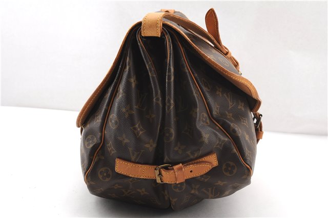 Authentic Louis Vuitton Monogram Saumur 35 Shoulder Cross Bag M42254 LV 1464F