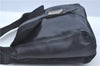 Authentic PRADA Leather Nappa Nylon Shoulder Cross Body Bag Purse Black 1464G