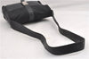 Authentic PRADA Leather Nappa Nylon Shoulder Cross Body Bag Purse Black 1464G