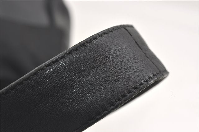 Authentic PRADA Leather Nappa Nylon Shoulder Cross Body Bag Purse Black 1464G