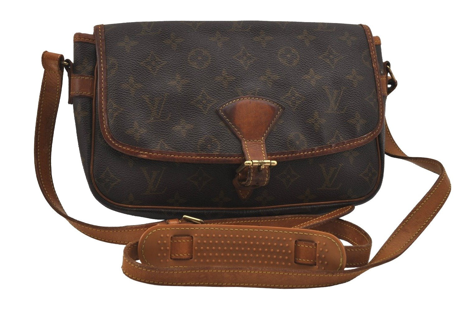 Authentic Louis Vuitton Monogram Sologne Shoulder Cross Body Bag M42250 LV 1464I