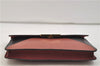 Authentic FENDI 2JOURS Leather Clutch Hand Bag Purse Bordeaux Red 1465E