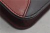 Authentic FENDI 2JOURS Leather Clutch Hand Bag Purse Bordeaux Red 1465E