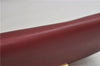 Authentic FENDI 2JOURS Leather Clutch Hand Bag Purse Bordeaux Red 1465E