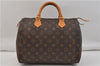 Authentic Louis Vuitton Monogram Speedy 30 Hand Boston Bag M41526 LV 1466E