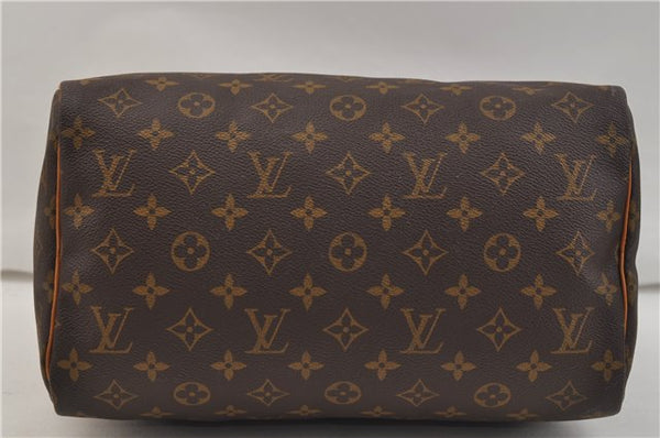 Authentic Louis Vuitton Monogram Speedy 30 Hand Boston Bag M41526 LV 1466E