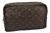 Auth Louis Vuitton Monogram Trousse Toilette 28 Clutch Hand Bag M47522 LV 1466I
