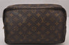 Auth Louis Vuitton Monogram Trousse Toilette 28 Clutch Hand Bag M47522 LV 1466I