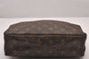 Auth Louis Vuitton Monogram Trousse Toilette 28 Clutch Hand Bag M47522 LV 1466I