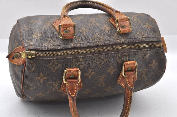 Authentic Louis Vuitton Monogram Speedy 25 Boston Hand Bag M41528 LV 1467I