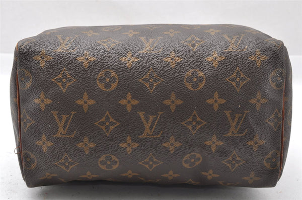 Authentic Louis Vuitton Monogram Speedy 25 Boston Hand Bag M41528 LV 1467I