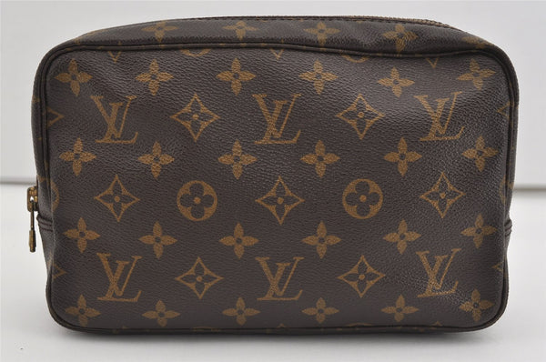 Auth Louis Vuitton Monogram Trousse Toilette 23 Clutch Hand Bag M47524 LV 1468I