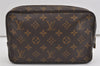 Auth Louis Vuitton Monogram Trousse Toilette 23 Clutch Hand Bag M47524 LV 1468I