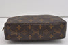 Auth Louis Vuitton Monogram Trousse Toilette 23 Clutch Hand Bag M47524 LV 1468I