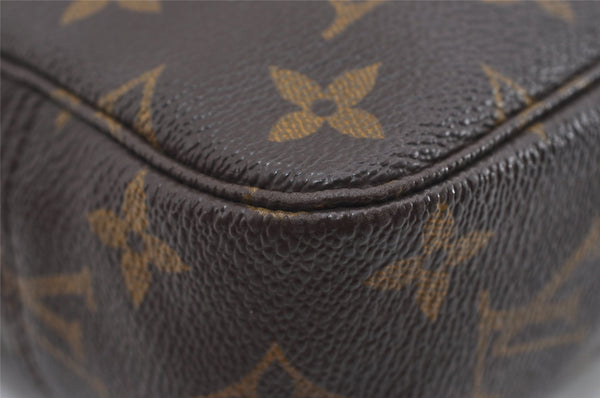 Auth Louis Vuitton Monogram Trousse Toilette 23 Clutch Hand Bag M47524 LV 1468I
