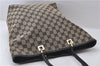 Authentic GUCCI Shoulder Tote Bag GG Canvas Leather 0021098 Beige Black 1470D