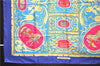 Authentic HERMES Carre 90 Scarf "LA PRESENTATION" Silk Blue 1470E