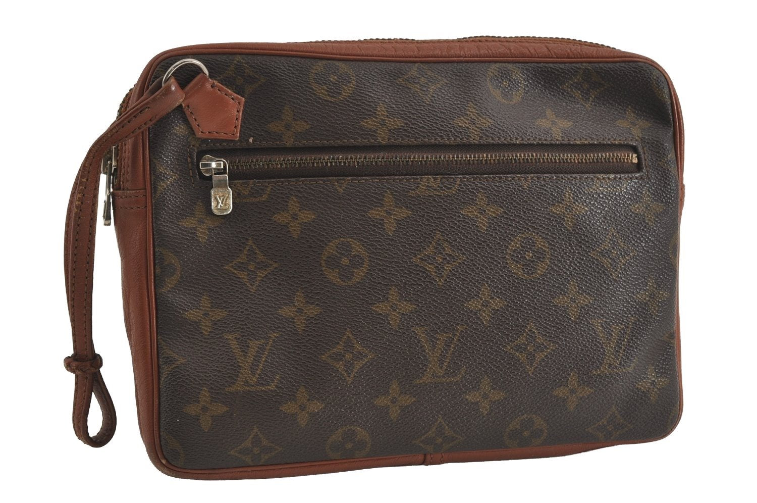 Authentic Louis Vuitton Monogram Pochette Sport Clutch Hand Bag Old Model 1470I