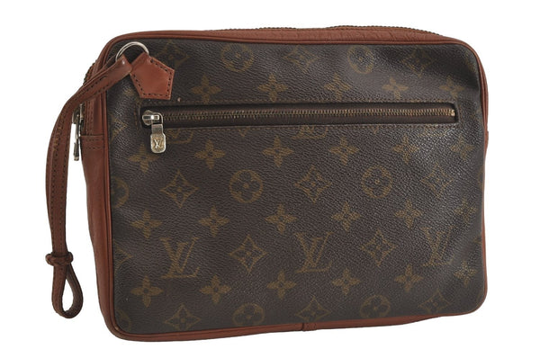 Authentic Louis Vuitton Monogram Pochette Sport Clutch Hand Bag Old Model 1470I