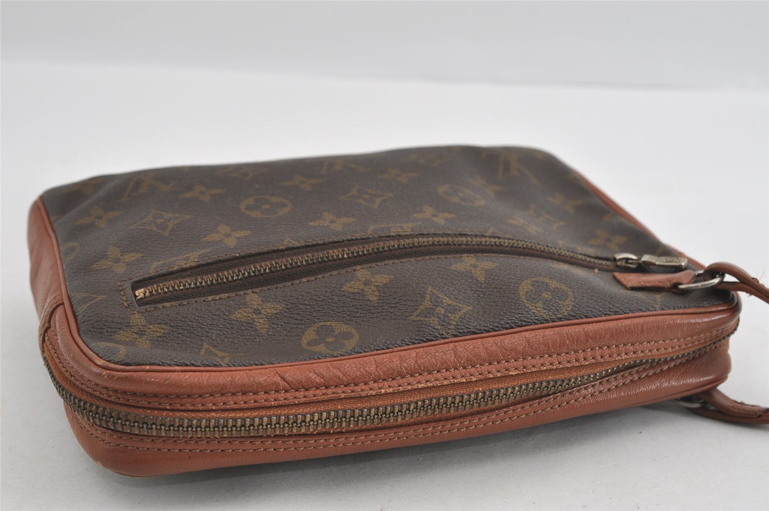 Authentic Louis Vuitton Monogram Pochette Sport Clutch Hand Bag Old Model 1470I