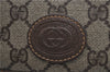Authentic GUCCI Shoulder Cross Body Bag Purse GG PVC Leather Brown 1471D